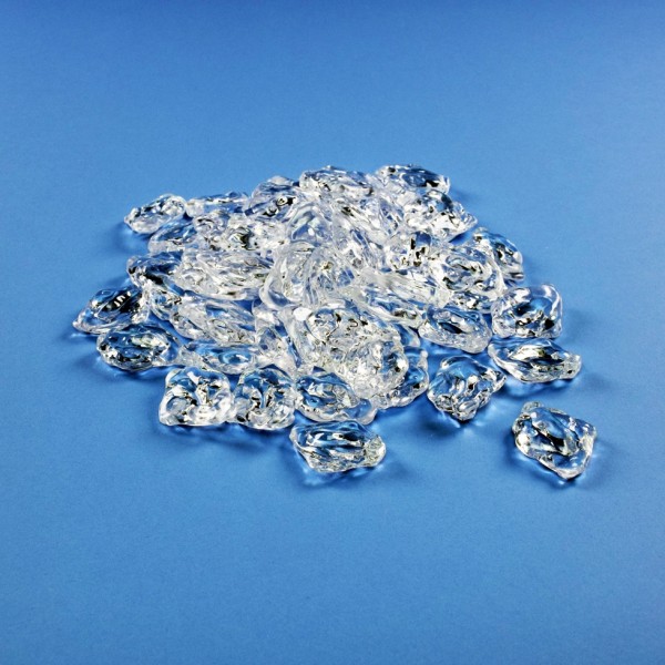 Strukturierte Eisstückchen - klar (Getrommeltes Eis) Strukturierte Eisstückchen - klar (Getrommeltes Eis)