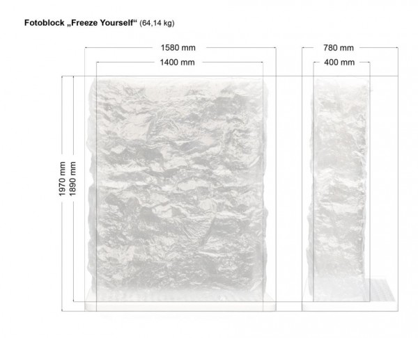 Kunsteis - Fotobox Maße Kunsteis - Fotobox Maße